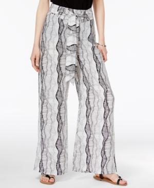Bar Iii Printed Wide-leg Pants, Created For Macy's