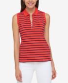 Tommy Hilfiger Sleeveless Zip-detail Polo, Only At Macy's