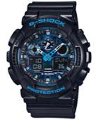 G-shock Men's Analog-digital Black Resin Bracelet Watch 55x51mm Ga100cb-1a