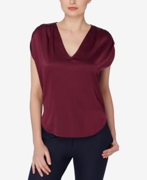 Catherine Malandrino Shirred Cap-sleeve Top