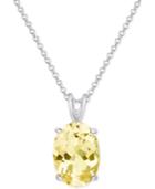 Citrine Pendant Necklace (5-1/5 Ct. T.w.) In Sterling Silver