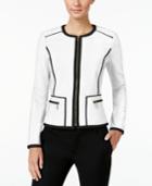 Calvin Klein Petite Contrast-trim Blazer