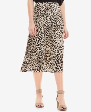 Vince Camuto Animal-print Pleated Midi Skirt