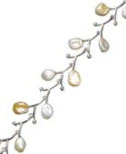 Sterling Silver Bracelet, Keishi Cultured Freshwater Pearl Branch