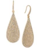 Abs By Allen Schwartz Gold-tone Pave Drop Earrings