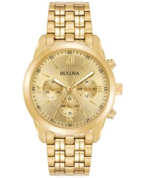 Bulova Men's Chronograph Sport Gold-tone Stainless Steel Bracelet Watch 40mm 97a128