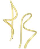 Jody Coyote Spiral Threader Earrings In 12k Gold-plating