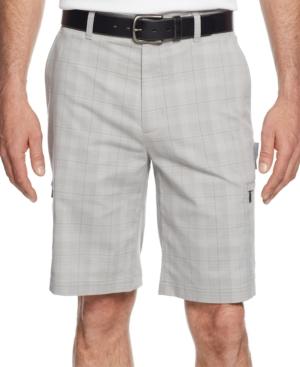 Greg Norman For Tasso Elba Tech Plaid Golf Shorts