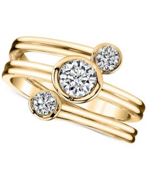 Sirena Energy Diamond Three-row Ring (1/2 Ct. T.w.) In 14k Gold