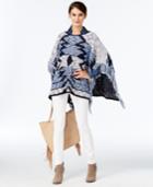 Inc International Concepts Petite Tribal-print Fringe Poncho, Only At Macy's