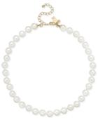 Kate Spade New York Gold-tone Imitation White Pearl Collar Necklace