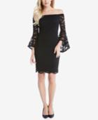 Karen Kane Samantha Off-the-shoulder Lace Sheath Dress