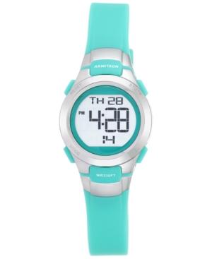 Armitron Women's Teal Resin Strap Watch 27mm 45-7012tel