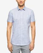Calvin Klein Men's Short Sleeve Jaspe Check Shirt