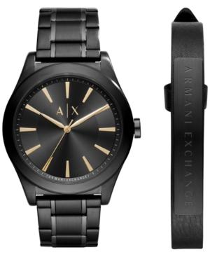 Ax Armani Exchange Men's Stainless Steel Bracelet Watch 44mm Ax7102 Gift Set
