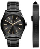 Ax Armani Exchange Men's Stainless Steel Bracelet Watch 44mm Ax7102 Gift Set