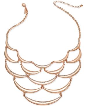 Inc International Concepts Rose Gold-tone Scalloped Drama Necklace, Only At Macy's