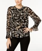 Charter Club Flare-sleeve Blouse, Created For Macy's