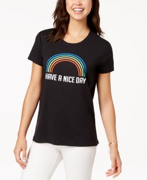 Hybrid Juniors' Have A Nice Day Graphic-print T-shirt
