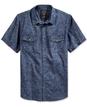 Guess Men's Short-sleeve Chambray Shirt