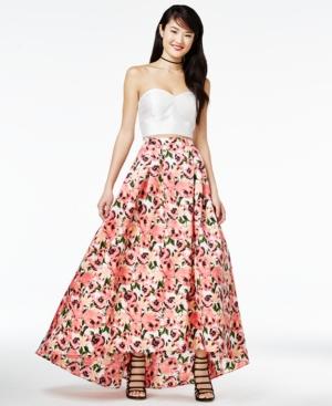 B Darlin Juniors' 2-pc. Strapless High-low Gown