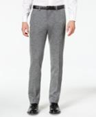Bar Iii Men's Slim-fit Gray Stripe Knit Suit Pants, Created For Macy's