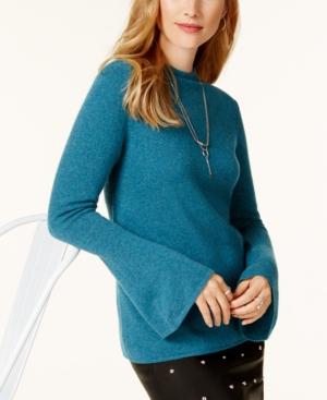 Charter Club Cashmere Trumpet-sleeve Sweater, Created For Macy's