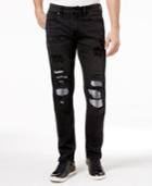 Guess Men's Slim Tapered Ripped Moto Stretch Jeans