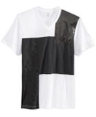Inc International Concepts Men's Colorblocked Mix-media V-neck T-shirt, Only At Macy's