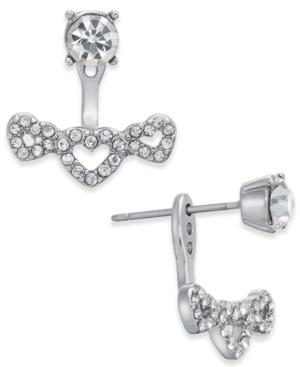 Inc International Concepts Silver-tone Pave Heart Earring Jackets, Only At Macy's