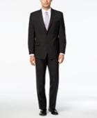 Marc New York By Andrew Marc Men's Classic Fit Black Plaid Suit