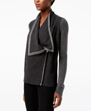 Inc International Concepts Waffled Zip Completer Sweater, Created For Macy's