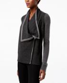 Inc International Concepts Waffled Zip Completer Sweater, Created For Macy's
