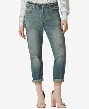 Avec Les Filles Cotton High-waist Cropped Jeans