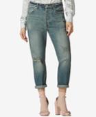 Avec Les Filles Cotton High-waist Cropped Jeans