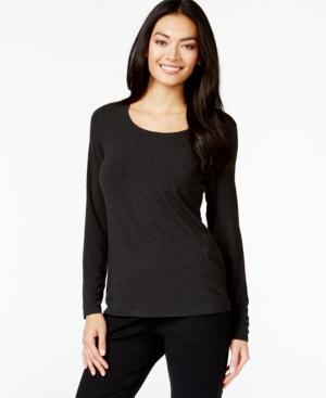Eileen Fisher Long-sleeve Scoop-neck Top