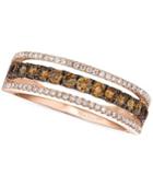 Le Vian Chocolate And White Diamond Channel Band In 14k Rose Gold (5/8 Ct. T.w.)
