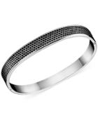 Calvin Klein Stainless Steel Black Swarovski Crystal Bangle Bracelet