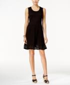 Style & Co. A-line Crochet-trim Dress, Only At Macy's