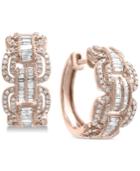 Effy Diamond Hoop Earrings (1-1/10 Ct. T.w.) In 14k Rose Gold