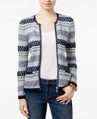 Tommy Hilfiger Ricki Faux-leather-trim Knit Cardigan
