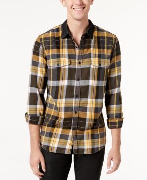 Guess Men's Brushed Plaid Shirt