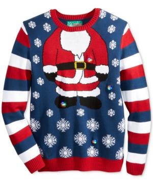Ugly Christmas Sweater Men's Light-up Santa Sweater