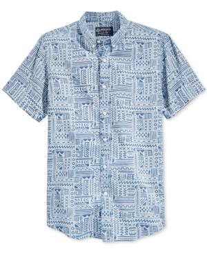 American Rag Men's Patchwork Hieroglyph-print Shirt, Only At Macy's