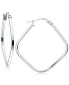Giani Bernini Polished Square Hoop Earrings In Sterling Silver, Only At Macy's