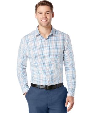 Perry Ellis Big And Tall Plaid Long-sleeve Shirt