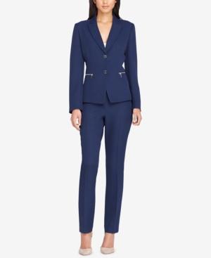 Tahari Asl Embellished Twill Pantsuit