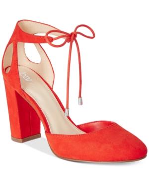Bar Iii Sabrina Lace-up Block-heel Pumps, Created For Macy's Women's Shoes