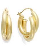 Signature Gold™ 14k Gold Double Twist Hoop Earrings