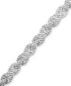 Victoria Townsend Rose-cut Diamond Xo Bracelet In Silver-plated Brass (1/2 Ct. T.w.)